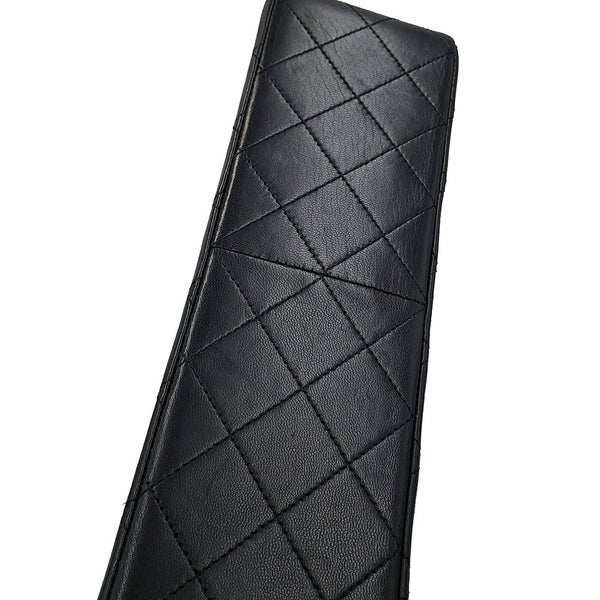 シャネル チェーンショルダーバッグ マトラッセ25 ココマーク ラムスキン ダブルチェーン CHANEL 黒