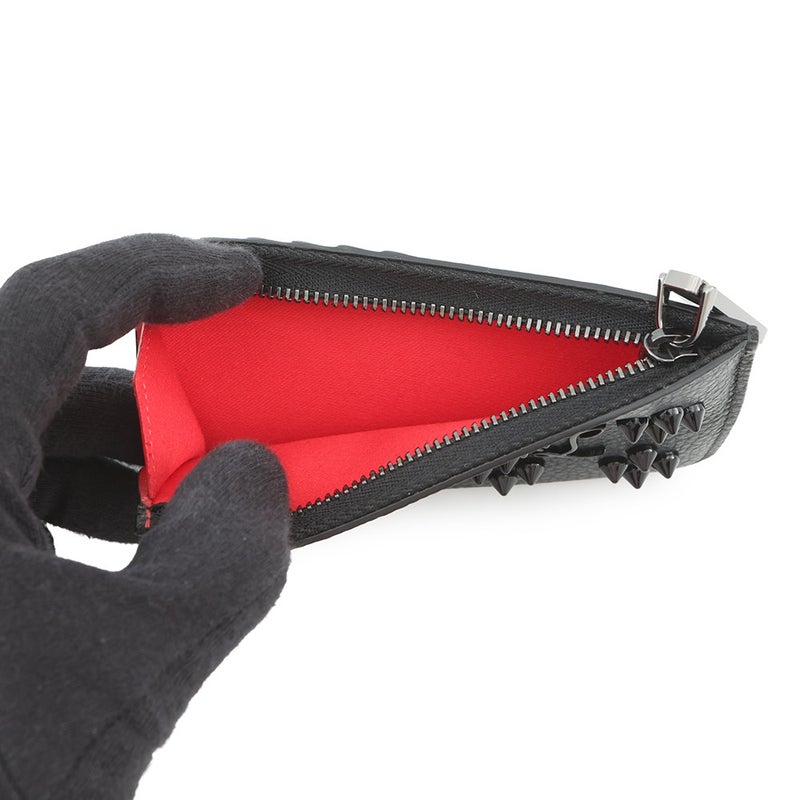 クリスチャン・ルブタン コインケース スタッズ レザー 3225116 Christian Louboutin カードケース 黒 フラグメントケース