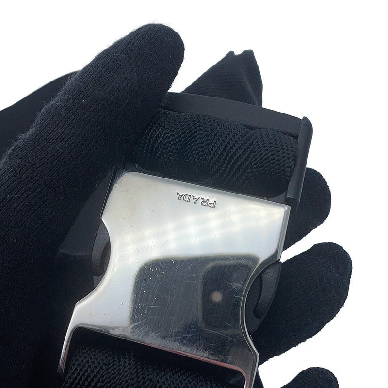 プラダ ボディバッグ Re-Nylon サフィアーノ ベルトバッグ 2VL977 PRADA バッグ ウエストバッグ 黒