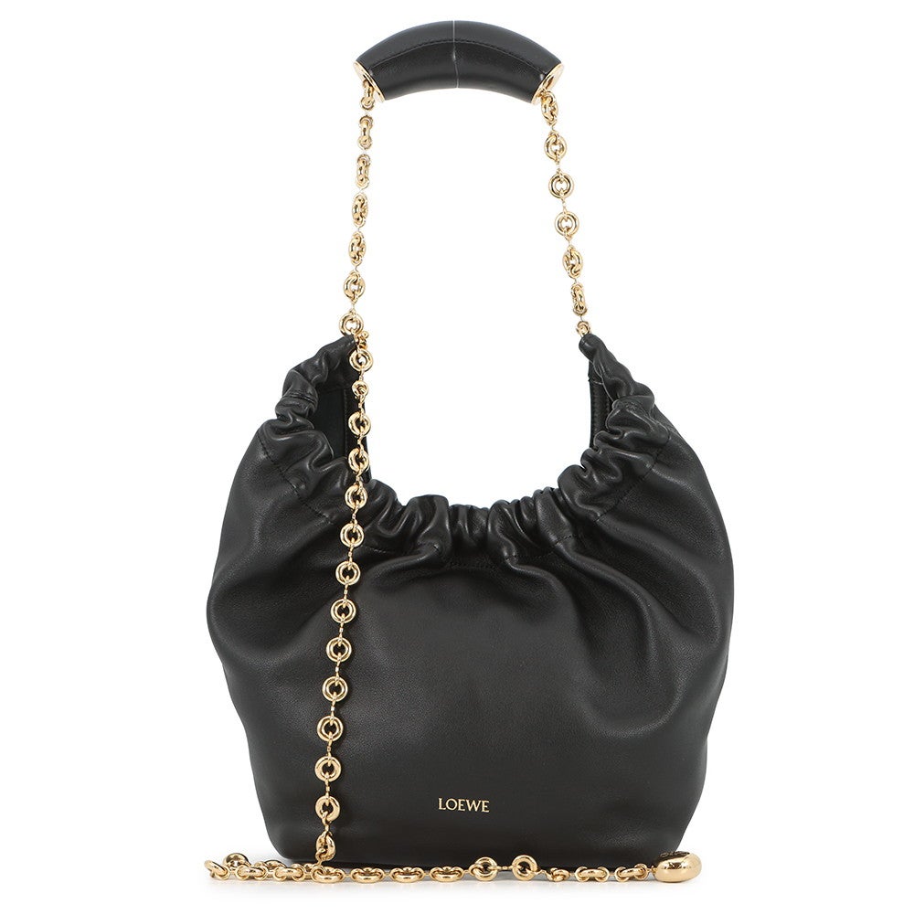 ロエベ / LOEWE　スクイーズ スモール / チェーン ショルダーバッグ　 A914NCHX01　メローナパラム　オーク(ブラウン系) 【中古】 商品番号 K-157761 LOEWE - ロエベ / LOEWE スクイーズ スモール / チェーン ショルダー