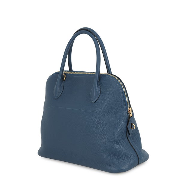 エルメス ハンドバッグ ボリード31 ディープブルー/ゴールド金具 トリヨンクレマンス Y刻印 ２wayショルダー