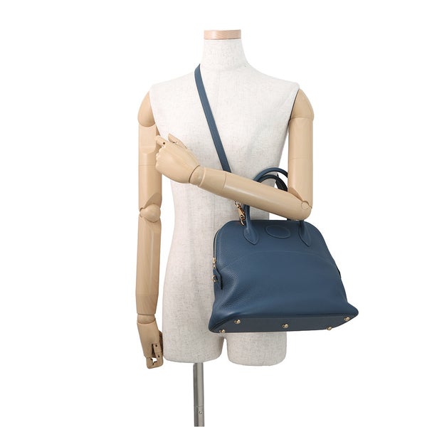 エルメス ハンドバッグ ボリード31 ディープブルー/ゴールド金具 トリヨンクレマンス Y刻印 ２wayショルダー