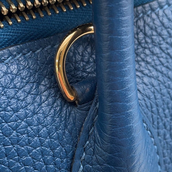 エルメス ハンドバッグ ボリード31 ディープブルー/ゴールド金具 トリヨンクレマンス Y刻印 ２wayショルダー