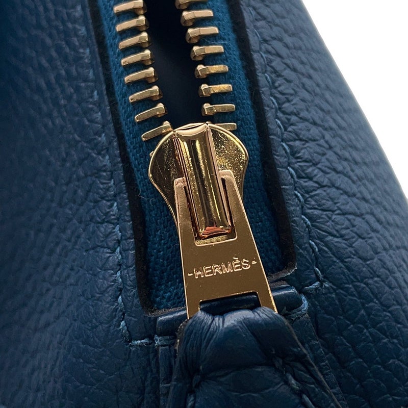 エルメス ハンドバッグ ボリード31 ディープブルー/ゴールド金具 トリヨンクレマンス Y刻印 ２wayショルダー