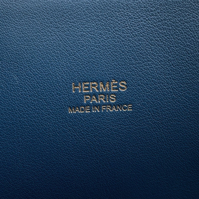 エルメス ハンドバッグ ボリード31 ディープブルー/ゴールド金具 トリヨンクレマンス Y刻印 ２wayショルダー