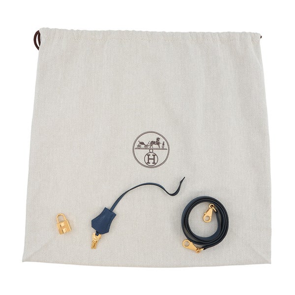 エルメス ハンドバッグ ボリード31 ディープブルー/ゴールド金具 トリヨンクレマンス Y刻印 ２wayショルダー