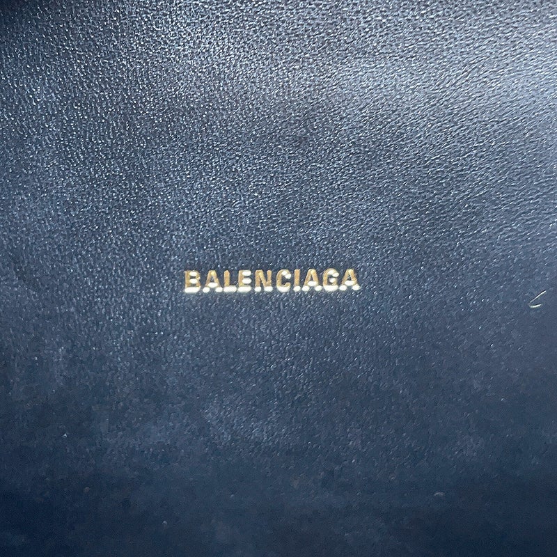 バレンシアガ ハンドバッグ クロコダイル型押しカーフスキン アワーグラス XS 592833 BALENCIAGA 2way 黒