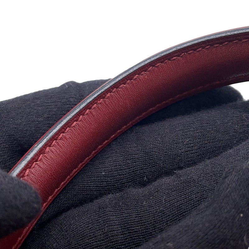 エルメス ハンドバッグ ケリー25 外縫い ルージュアッシュ/シルバー金具 ボックスカーフ □J刻印 ２wayショルダー