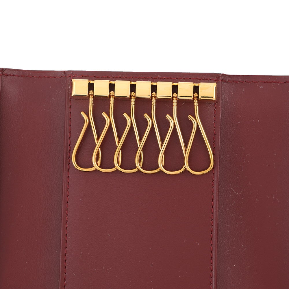 しゅん【未使用品】Cartier ブラウン レザー 6連キーケース Cartier（カルティエ） マストライン 6連 キーケース コンパクト 小物