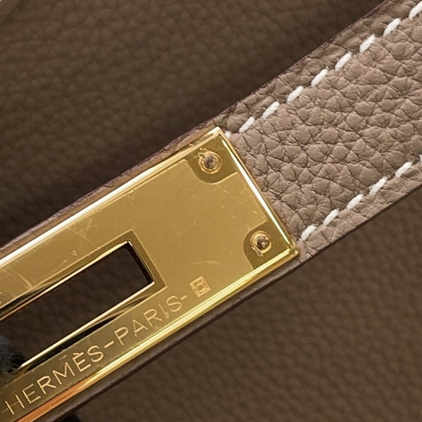 エルメス バーキン40 エトゥープ/ゴールド金具 トゴ W刻印 HERMES Birkin ハンドバッグ