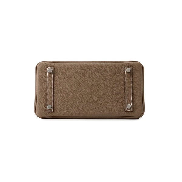 エルメス バーキン25 エトゥープ/シルバー金具 トゴ G刻印 HERMES Birkin ハンドバッグ