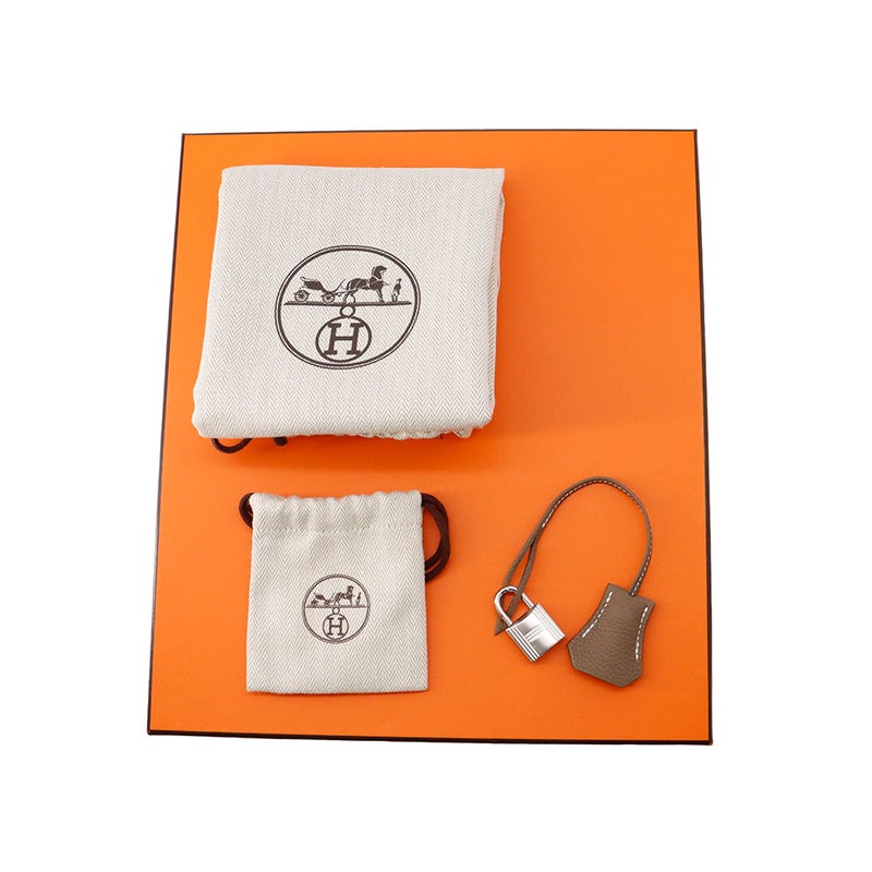 エルメス バーキン25 エトゥープ/シルバー金具 トゴ G刻印 HERMES Birkin ハンドバッグ