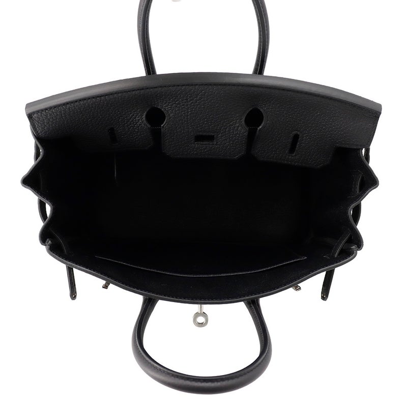 エルメス バーキン25 ブラック/シルバー金具 トゴ K刻印 HERMES Birkin ハンドバッグ 黒