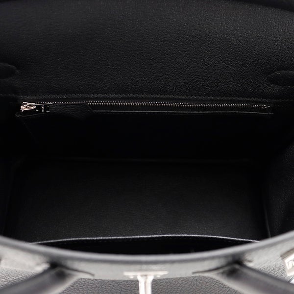 エルメス バーキン25 ブラック/シルバー金具 トゴ K刻印 HERMES Birkin ハンドバッグ 黒