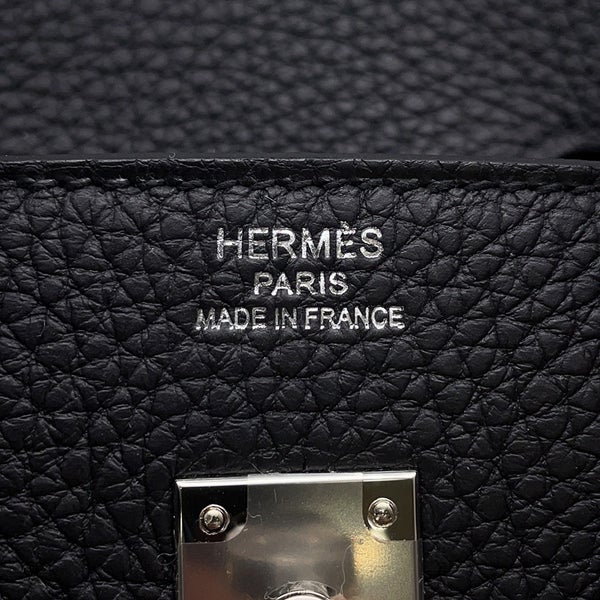 エルメス バーキン25 ブラック/シルバー金具 トゴ K刻印 HERMES Birkin ハンドバッグ 黒