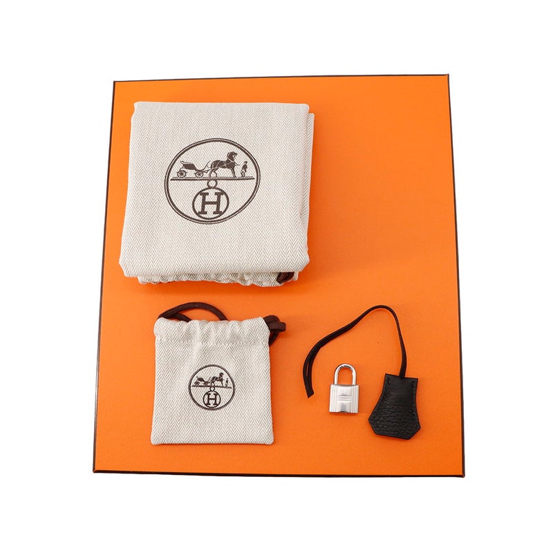 エルメス バーキン25 ブラック/シルバー金具 トゴ K刻印 HERMES Birkin ハンドバッグ 黒