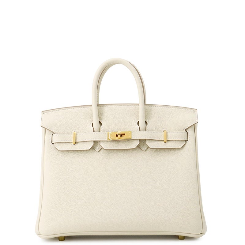 エルメス バーキン25 クレ/ゴールド金具 トゴ G刻印 HERMES Birkin ハンドバッグ