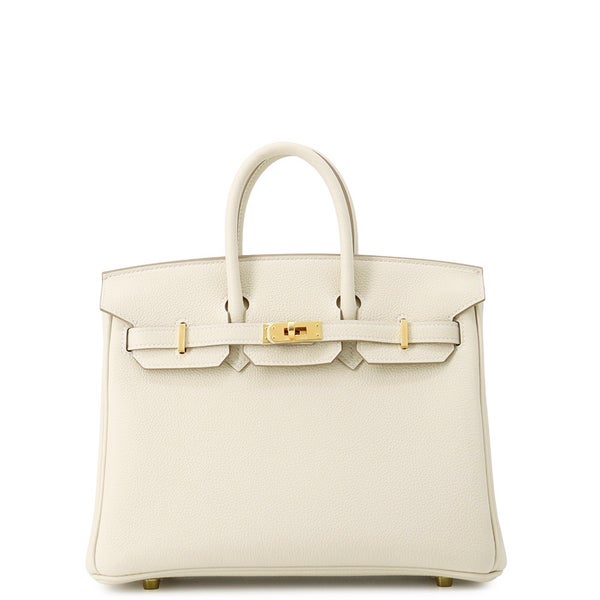 エルメス バーキン25 クレ/ゴールド金具 トゴ G刻印 HERMES Birkin ハンドバッグ