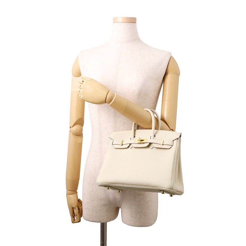 エルメス バーキン25 クレ/ゴールド金具 トゴ G刻印 HERMES Birkin ハンドバッグ