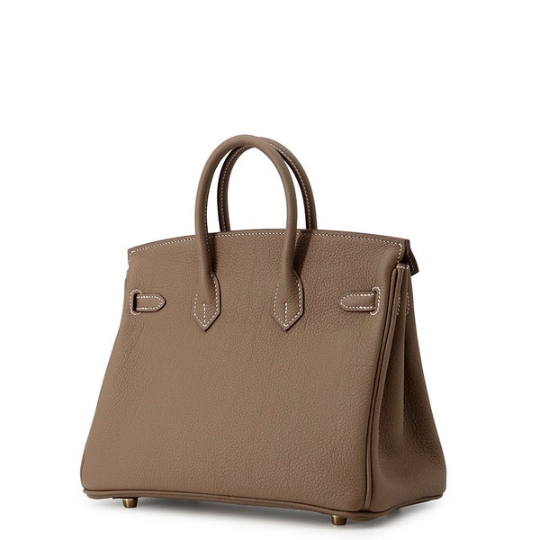 エルメス バーキン25 エトゥープ/ゴールド金具 トゴ G刻印 HERMES Birkin ハンドバッグ