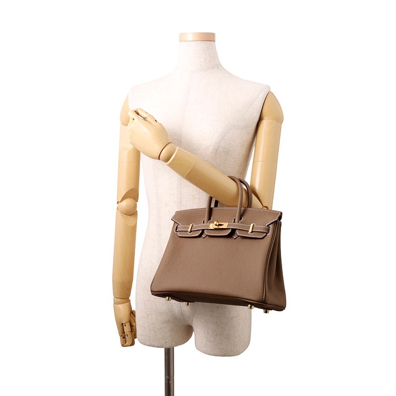 エルメス バーキン25 エトゥープ/ゴールド金具 トゴ G刻印 HERMES Birkin ハンドバッグ