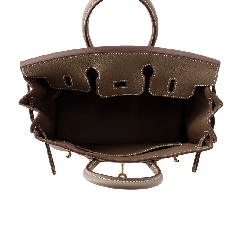 エルメス バーキン25 エトゥープ/ゴールド金具 トゴ G刻印 HERMES Birkin ハンドバッグ