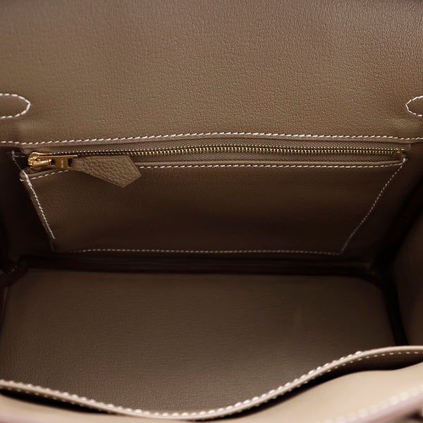 エルメス バーキン25 エトゥープ/ゴールド金具 トゴ G刻印 HERMES Birkin ハンドバッグ