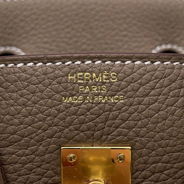 エルメス バーキン25 エトゥープ/ゴールド金具 トゴ G刻印 HERMES Birkin ハンドバッグ