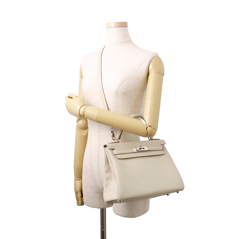 エルメス ハンドバッグ ケリー28 内縫い べトン/シルバー金具 エバーカラー W刻印 ２wayショルダー