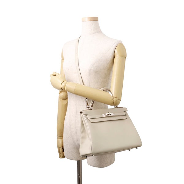 エルメス ハンドバッグ ケリー28 内縫い べトン/シルバー金具 エバーカラー W刻印 ２wayショルダー