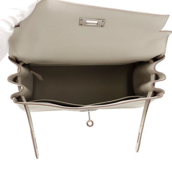 エルメス ハンドバッグ ケリー28 内縫い べトン/シルバー金具 エバーカラー W刻印 ２wayショルダー