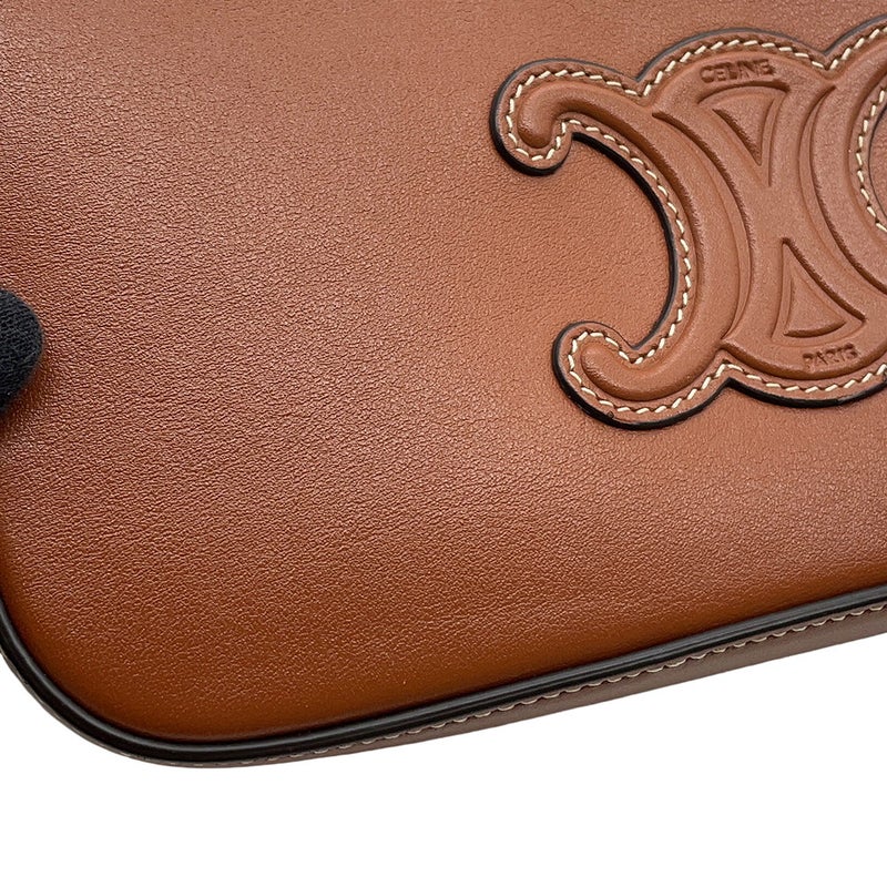セリーヌ ショルダーバッグ トリオンフ ミニカメラバッグ レザー 10J583DR8 CELINE ハンドバッグ ブラウン