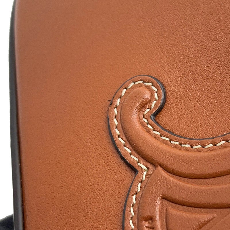 セリーヌ ショルダーバッグ トリオンフ ミニカメラバッグ レザー 10J583DR8 CELINE ハンドバッグ ブラウン