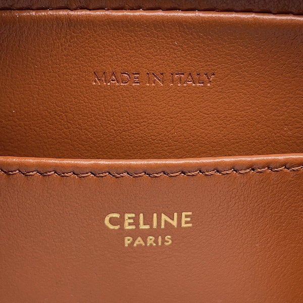 セリーヌ ショルダーバッグ トリオンフ ミニカメラバッグ レザー 10J583DR8 CELINE ハンドバッグ ブラウン