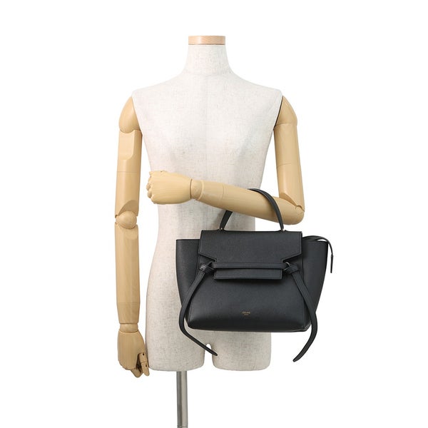 セリーヌ ハンドバッグ ベルトバッグ マイクロ 189153 CELINE バッグ 2wayショルダーバッグ 黒