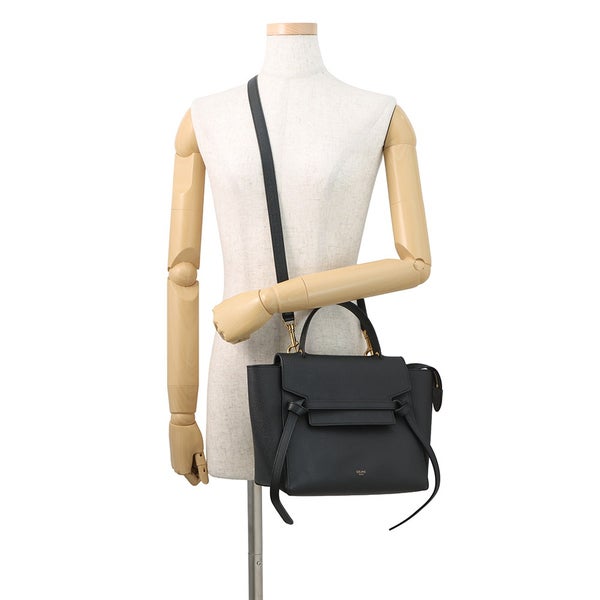 セリーヌ ハンドバッグ ベルトバッグ マイクロ 189153 CELINE バッグ 2wayショルダーバッグ 黒