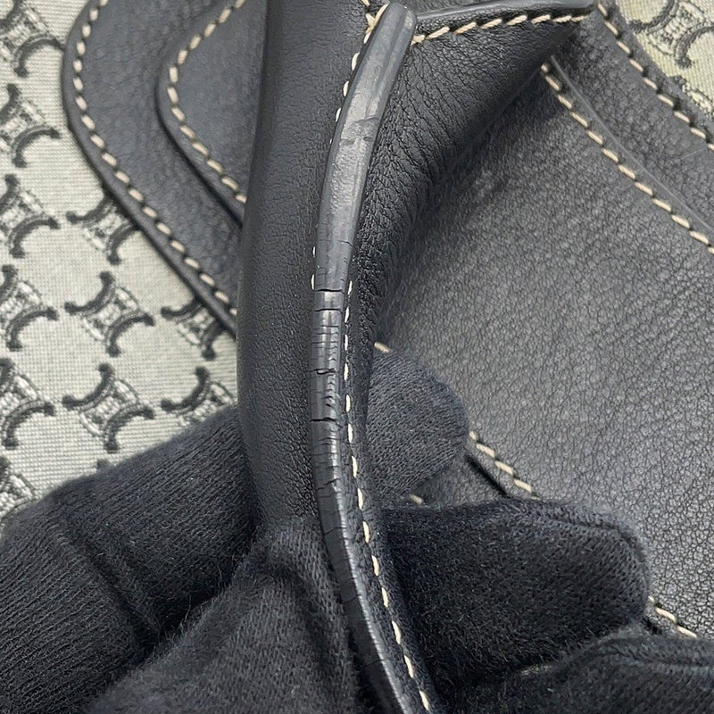 セリーヌ ハンドバッグ マカダム ブギーバッグ キャンバス/レザー 134022 CELINE 黒