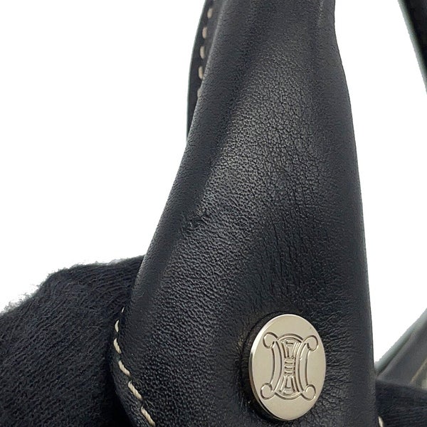 セリーヌ ハンドバッグ マカダム ブギーバッグ キャンバス/レザー 134022 CELINE 黒
