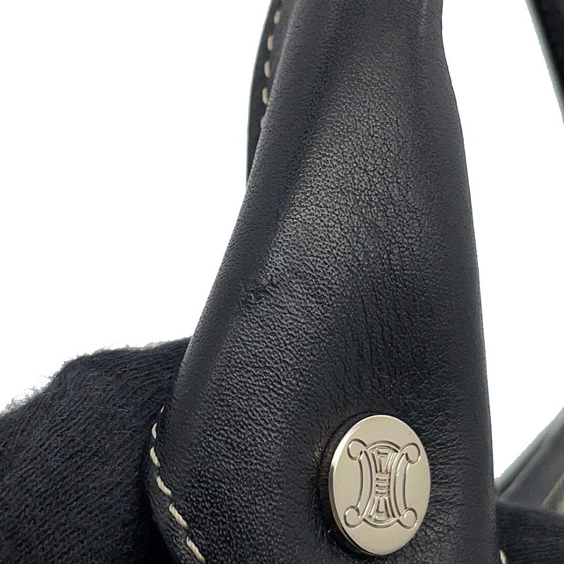 セリーヌ ハンドバッグ マカダム ブギーバッグ キャンバス/レザー 134022 CELINE 黒