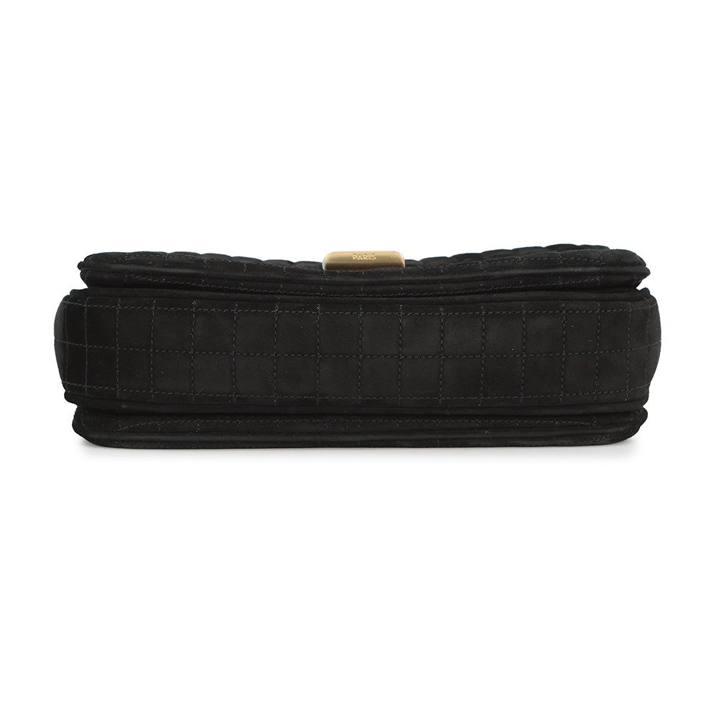 セリーヌ チェーンショルダーバッグ C セー ミディアム スエード 187253BJI.38NO CELINE バッグ 黒 セリーヌ チェーンショルダーバッグ C セー ミディアム スエード