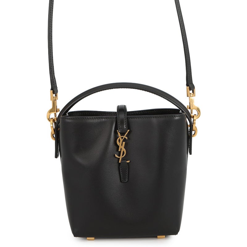 サンローランパリ ハンドバッグ LE 37 ミニ バケットバッグ カーフレザー 765870 SAINT LAURENT PARIS 黒 2way