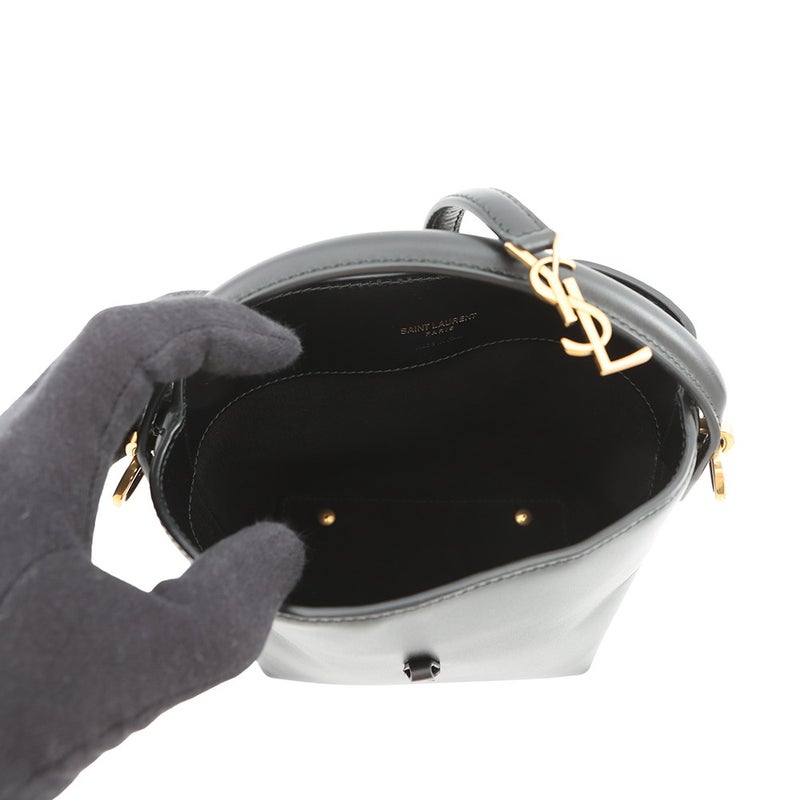 サンローランパリ ハンドバッグ LE 37 ミニ バケットバッグ カーフレザー 765870 SAINT LAURENT PARIS 黒 2way
