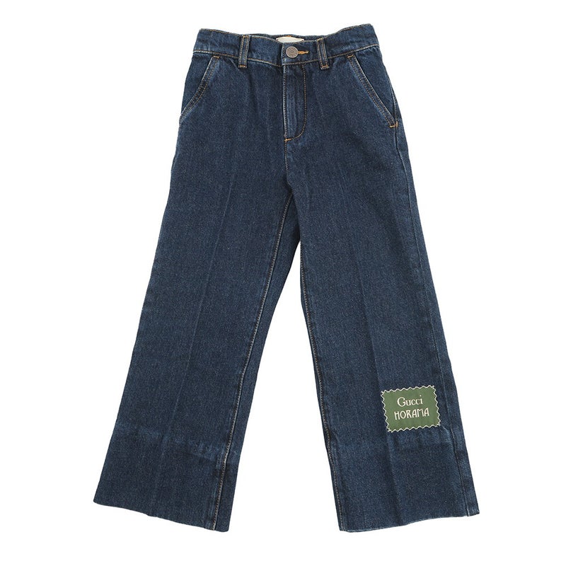 グッチ パンツ チルドレンズ HORAMA ワッペン デニムパンツ キッズサイズ5 622858 GUCCI ボトムス