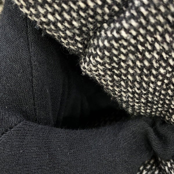 モンクレール ダウンジャケット ツイード ウール レディースサイズ0 MONCLER 黒 アウター