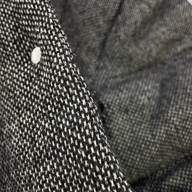 モンクレール ダウンジャケット ツイード ウール レディースサイズ0 MONCLER 黒 アウター