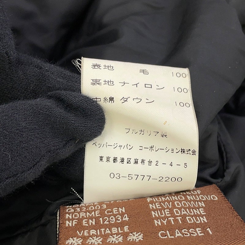 モンクレール ダウンジャケット ツイード ウール レディースサイズ0 MONCLER 黒 アウター