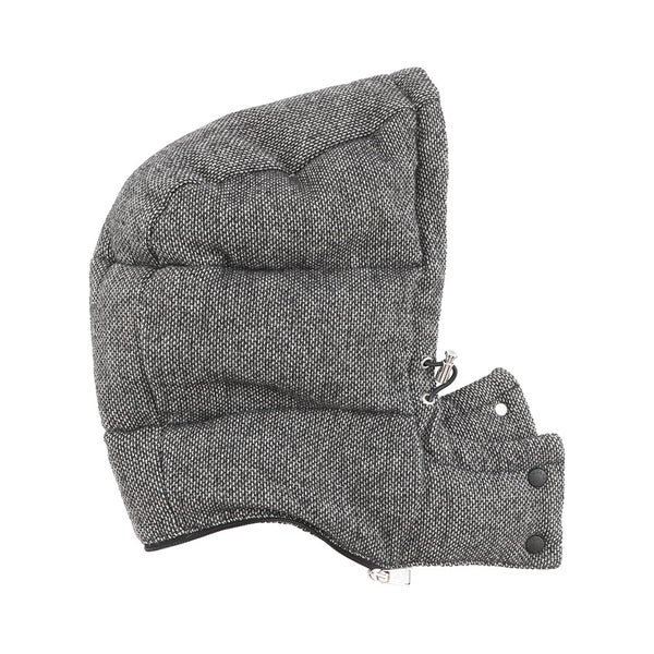 モンクレール ダウンジャケット ツイード ウール レディースサイズ0 MONCLER 黒 アウター