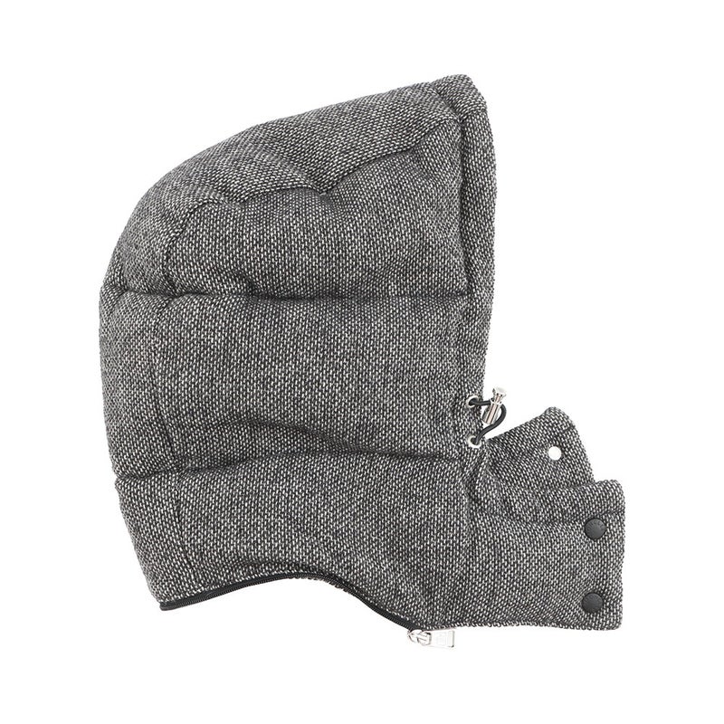 モンクレール ダウンジャケット ツイード ウール レディースサイズ0 MONCLER 黒 アウター