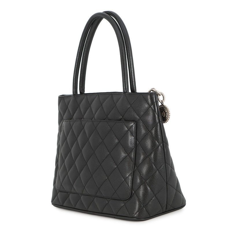 シャネル トートバッグ ココマーク マトラッセ 復刻トート キャビアスキン A01804 CHANEL 黒