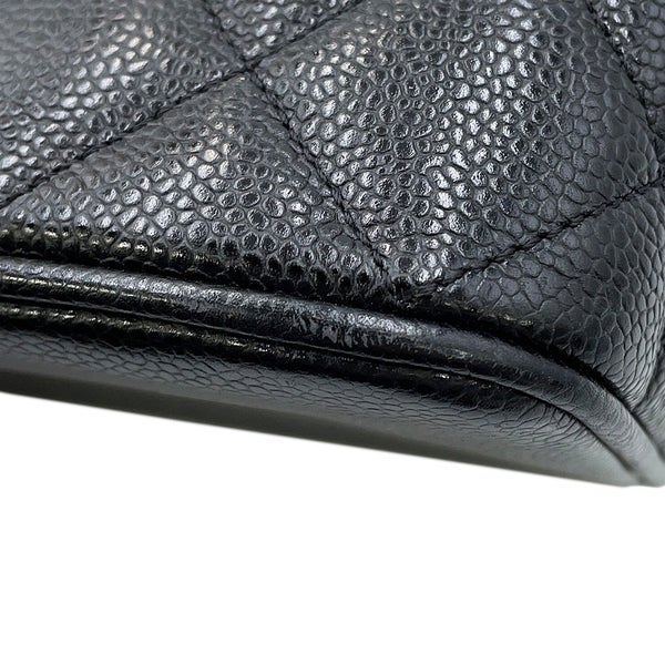 シャネル トートバッグ ココマーク マトラッセ 復刻トート キャビアスキン A01804 CHANEL 黒